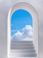 Wall Mural - White Archway View.