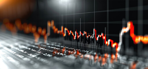 Poster - A graph with an upward-trending line, symbolizing growth, success, or investment trends.