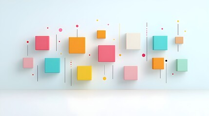 Poster - Minimalist Poster with Vibrant Geometric Prism Shapes on a Modern Gradient Background Perfect for Social Media Covers and Banners
