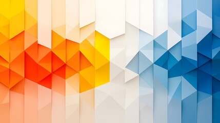 Poster - Vibrant Gradient Background with Colorful Geometric Prisms Arranged in a Dynamic Pattern Ideal for Modern Social Media Templates Flyers and Digital Designs