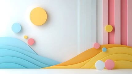 Poster - Vibrant Colorful Geometric Prism Gradient Poster Design Template Ideal for Minimalist Cover Art Banners and Social Media Advertising Purposes