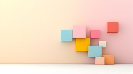 Poster - Stunning abstract geometric prisms set against a vibrant gradient backdrop perfect for creating eye catching minimalist social media covers banner designs and flyer templates
