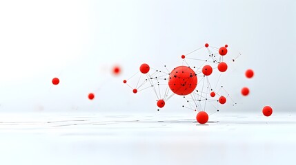 Leinwandbilder - Glowing dynamic particles swirling and flowing in mesmerizing motion on a clean minimalist white background representing the advanced connectivity and innovation of generative systems