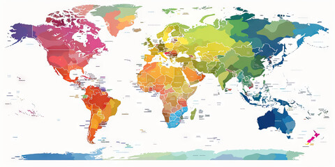  A choropleth map of the world, shaded in different colors to indicate the prevalence of certain diseases, offering a global overview of healthcare concerns.