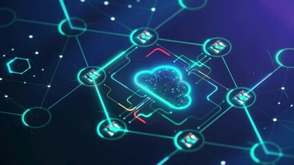 Cloud Technology Background Animated
