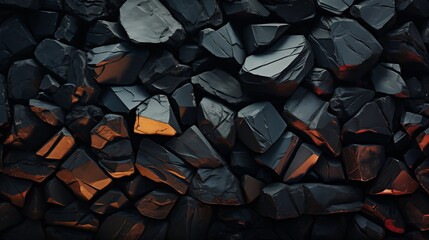 Wall Mural - Dark stone background with rough texture, providing a solid and earthy look for various settings.
