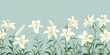 © thecreativesupplies - Easter lilies displayed in a structured arrangement, stems aligned and visible, illustration art