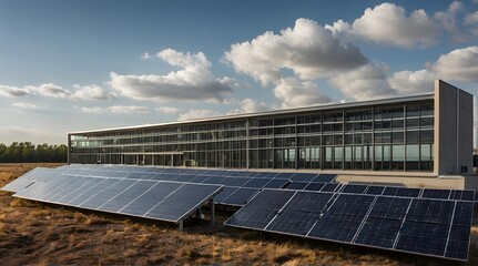 rooftop solar panel array harnessing renewable energy in an eco-friendly environment for sustainable power 