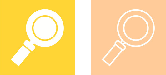 Sticker - Magnifier Vector Icon