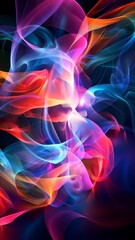 Wall Mural - colorful smoke swirling and forming captivating abstract shapes