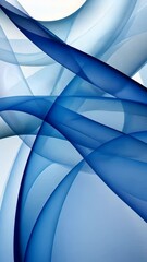 Wall Mural - Abstract blue wavy shapes forming background animation