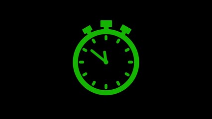 Stop watch clock green black background 2