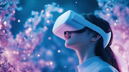 A person immersed in a virtual reality experience, showcasing the immersive nature of future entertainment.