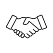 © Bezvershenko - Hands Shake Business, in line design. Handshake, business, agreement, partnership, collaboration, negotiation, trust on white background vector. Hands Shake Business editable stroke icon