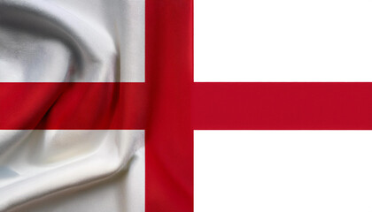 England flag waving in the wind. England blowing, soft and smooth silk. Cloth fabric texture ensign background. Use it for national day and country occasions concept