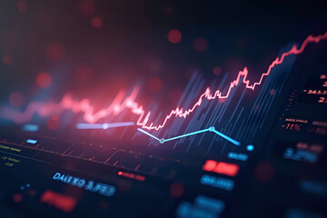 Wall Mural - Growth concept. Charts and other tools for analyzing business potential, forecasting company development and financial profit growth - generative AI