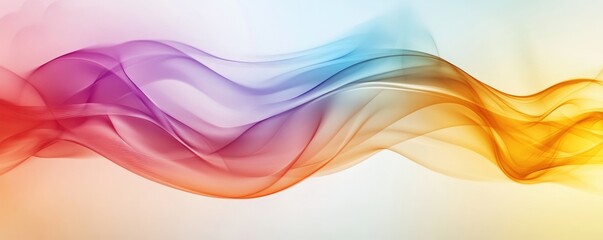 Wall Mural - Colorful smoke creating abstract wavy shapes