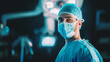 © Valeri - young white male surgeon, in front of an operating room