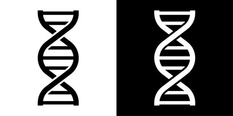 Wall Mural - ofvs751 outlinefilledvectorsign ofvs - dna vector icon . double helix . isolated transparent . outli