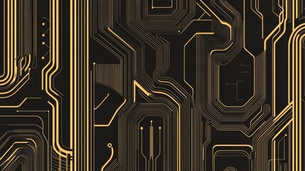 A digital background with abstract lines that look like circuits. This design uses vector graphics, which means it can be scaled without losing quality.