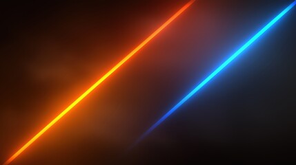 Wall Mural - black and orange and blue line with a blue stripe. the orange and blue lines are bright and stand ou