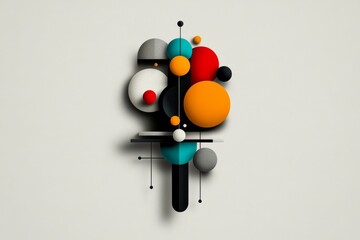 Aufkleber - Minimalist design of a music concert, with simple geometric shapes representing a stage, lights, and a crowd, capturing the energy of live entertainment in a sleek style, symbolizing simplicity