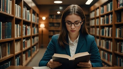 woman reading a book