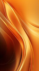 Abstract orange and gold curves