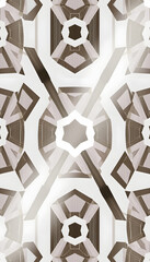 Wall Mural - Geometric seamless pattern with hexagon shape and  striped lines, png with transparent background isolated with white highlights, png