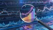 © dePICsignSTOCKS - Business report chart economy investment research or audit stock financial finance management on analysis data strategy with graph accounting marketing concept
