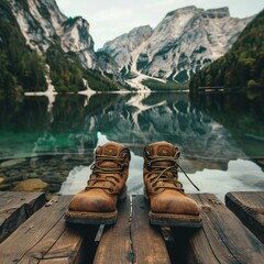 Serene Lake View from Hiking Boot Pier