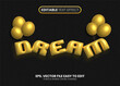 © Global Studio - Dream, 3D inflated editable text effect