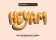 © Global Studio - Heyam text style, 3D inflated editable text effect