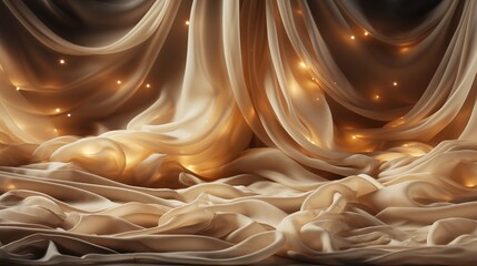 Wall Mural - Soft bridal fabric in light tones creates a wedding-themed background, elegant and romantic.