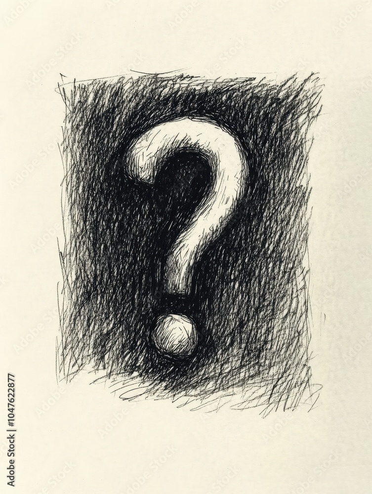 Hand Drawn Question Mark. Illustration of FAQ and Help Symbol in Hand ...