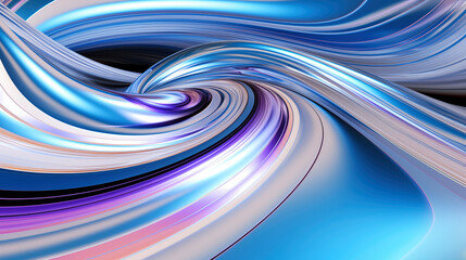 Abstract flowing metallic curves in blue and purple hues, creating a smooth, futuristic digital artwork concept. Ideal for desktop wallpaper.