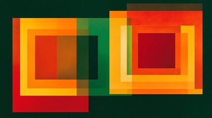 Canvas Print - bold abstract colors in block icon design