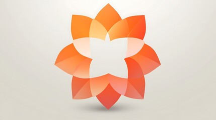 Abstract Pentagonal Icon with Warm Color Palette