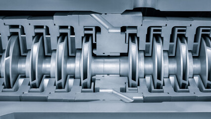 Poster - High pressure multistage pump compressor for pumping of water, fuel, oil and oil products