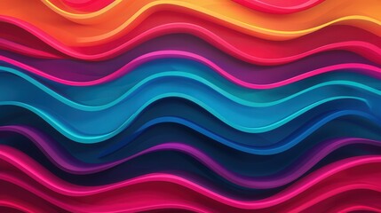 Wall Mural - vibrant soundwave patterns, an enchanting exploration of abstract 3d sound waves, showcasing dynamic