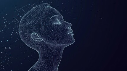 Wall Mural - Digital Woman Portrait