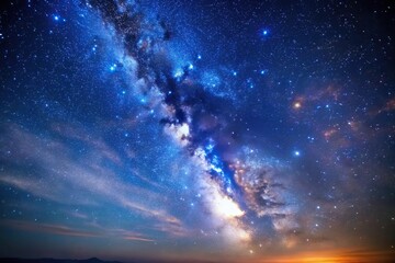 Wall Mural - symmetrical clean night sky with stars