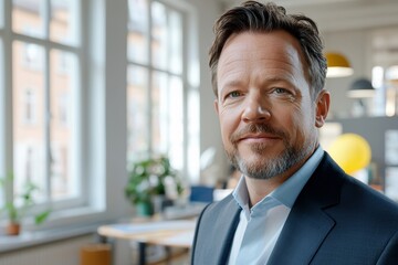 Portrait of a lawyer standing at his desk