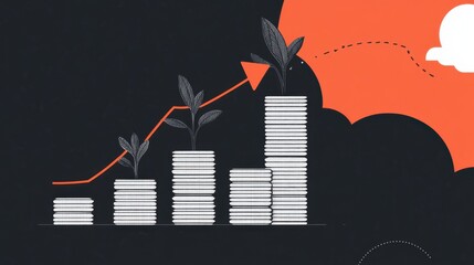 Growing Investments with Financial Graph and Plants