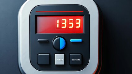A digital display shows the number 1353 on a black and silver device with buttons