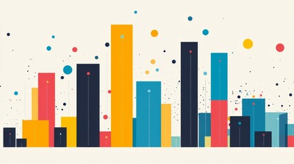 Poster - Colorful Abstract Bar Chart Visualization Design