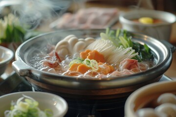 Hot Pot with Vegetables and Meat