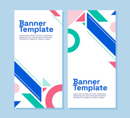 Wall Mural - Geometric vertical banner template design