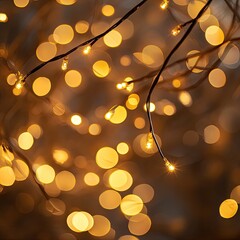 Sticker - Soft glowing lights create a warm ambiance, perfect for festive decorations or cozy settings.