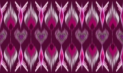 Wall Mural - Geometric ethnic oriental ikat seamless pattern traditional Design for background,carpet,wallpaper,clothing,wrapping,Batik,fabric,Vector illustration.embroidery style.